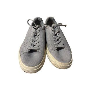 Rothys Women's 7.5 Gray Lace-Up Sneakers With Knit Upper